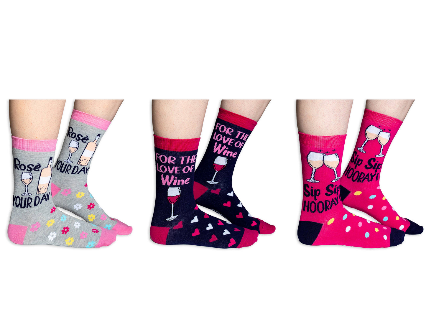 WINE SOCKS – 3 Par Matchende Sokker | Cockney Spaniel