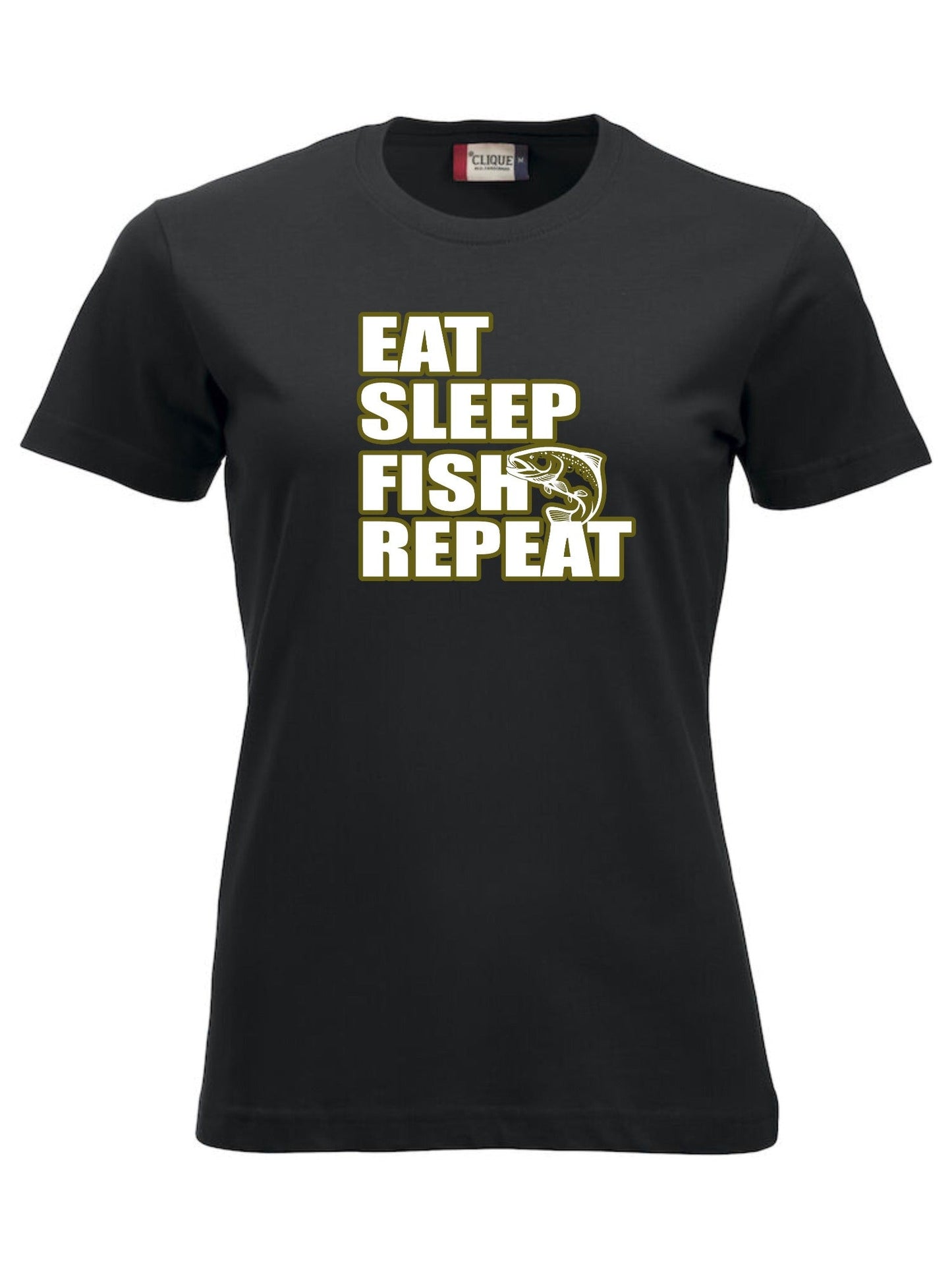 EAT, SLEEP, FISH, REPEAT - T-SKJORTE - dame