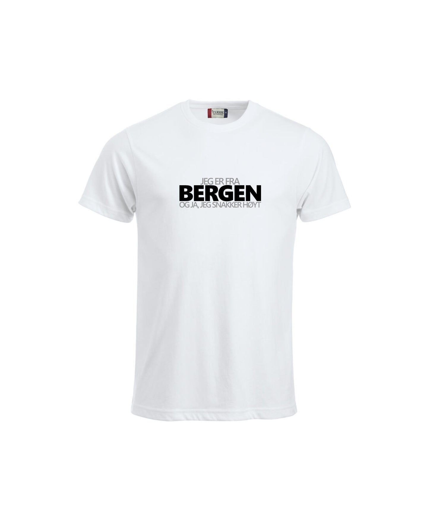 JEG ER FRA BERGEN (OG JA, JEG SNAKKER HØYT)- T-SKJORTE-unisex