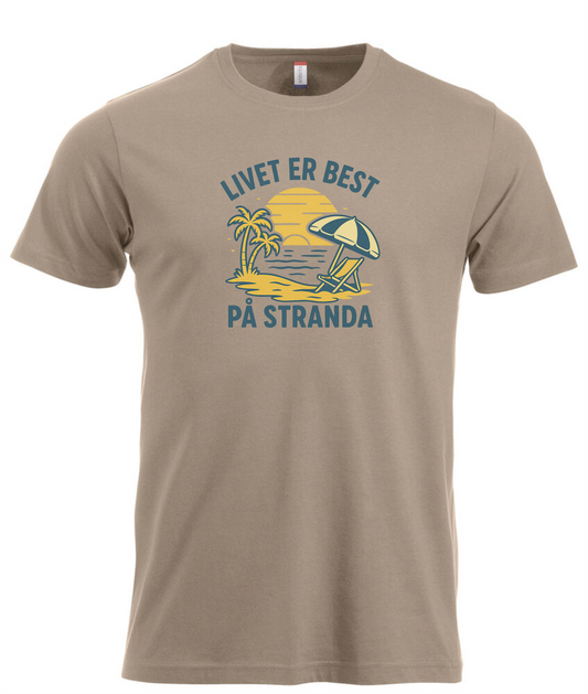 LIVET ER BEST PÅ STRANDA - T-SKJORTE - unisex