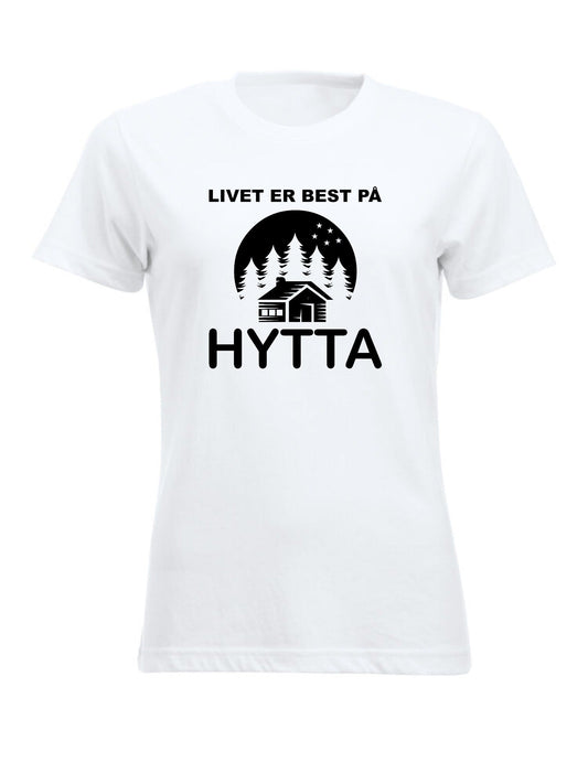 LIVET ER BEST PÅ HYTTA -T-SKJORTE - dame