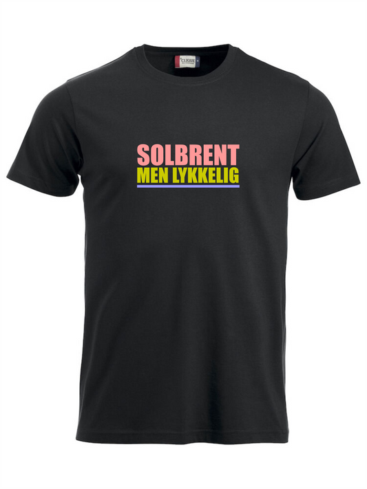 SOLBRENT MEN LYKKELIG - T-SKJORTE - unisex