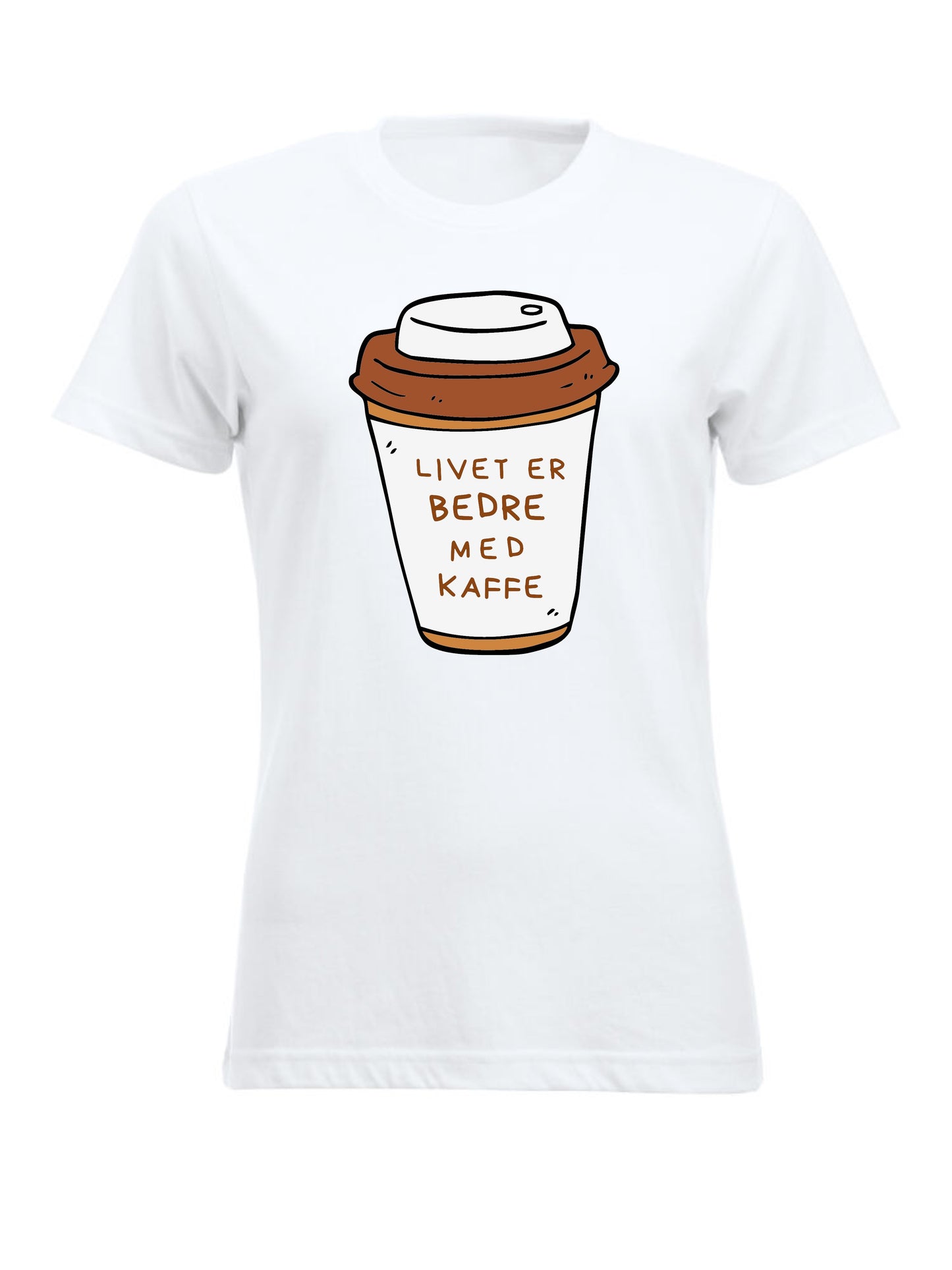 LIVET ER BEST MED KAFFE - T-SKJORTE - dame