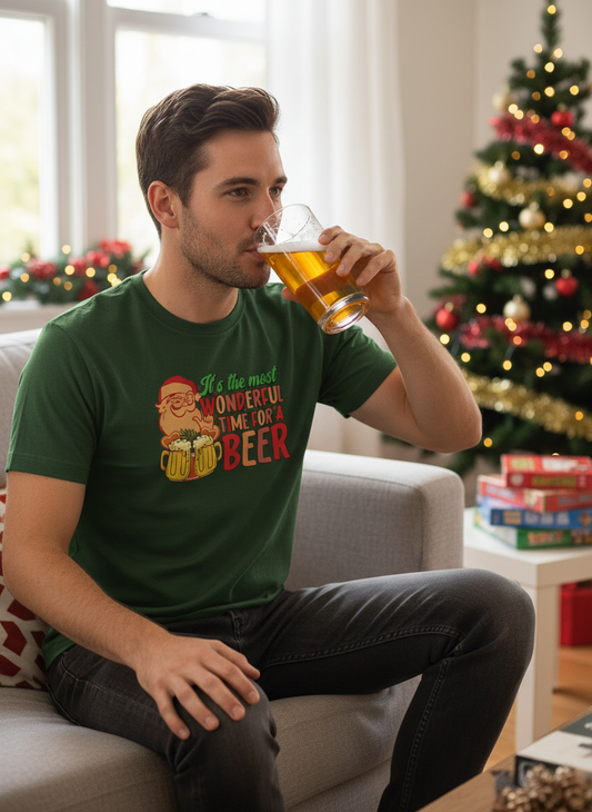 IT’S THE MOST WONDERFUL TIME FOR A BEER - T-SKJORTE-unisex