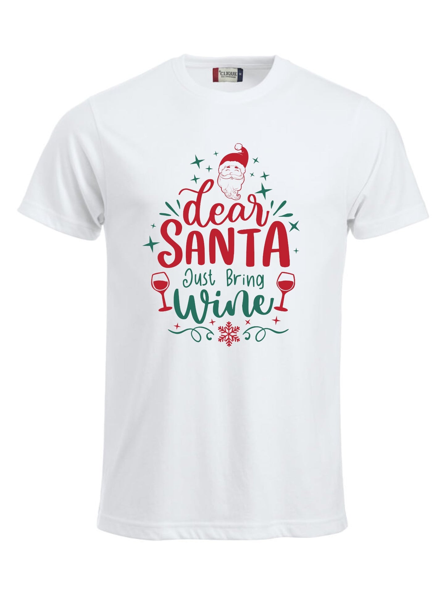 DEAR SANTA, JUST BRING WINE - T-SKJORTE-unisex