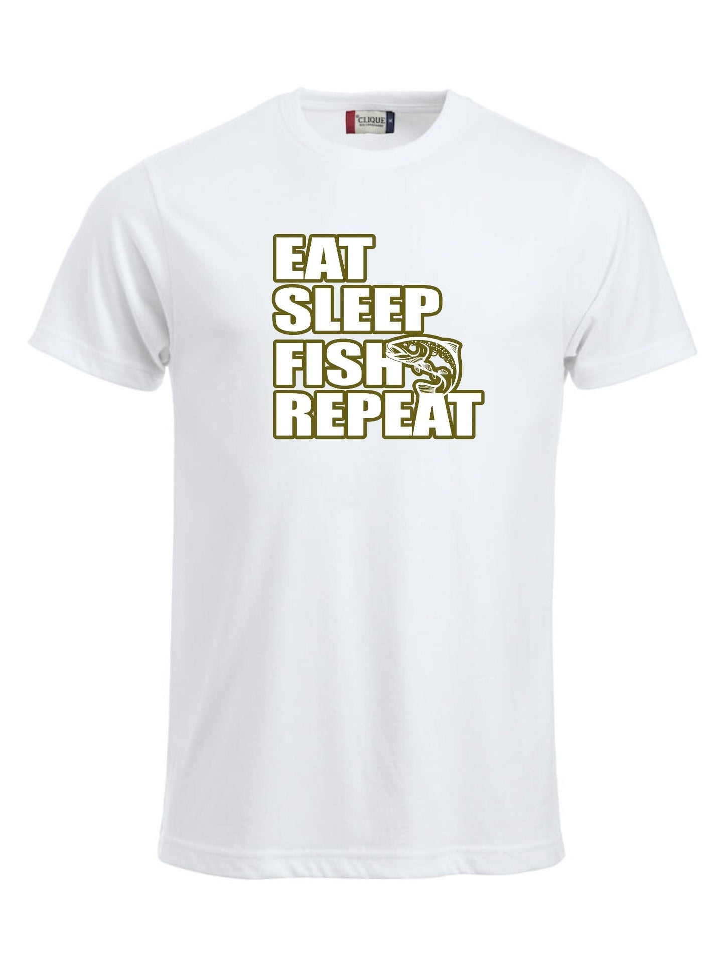 EAT, SLEEP, FISH, REPEAT - T-SKJORTE - unisex